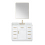 Altair Gavino 42" Single Bathroom Vanity with Grain White Engineered Stone Countertop Altair Gavino 42" Single Bathroom Vanity with Grain White Engineered Stone Countertop