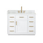 Altair Gavino 42" Single Bathroom Vanity with Grain White Engineered Stone Countertop Altair Gavino 42" Single Bathroom Vanity with Grain White Engineered Stone Countertop