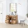 Altair Gavino 42" Single Bathroom Vanity with Grain White Engineered Stone Countertop Altair Gavino 42" Single Bathroom Vanity with Grain White Engineered Stone Countertop