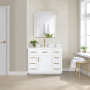 Altair Gavino 42" Single Bathroom Vanity with Grain White Engineered Stone Countertop Altair Gavino 42" Single Bathroom Vanity with Grain White Engineered Stone Countertop