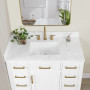 Altair Gavino 42" Single Bathroom Vanity with Grain White Engineered Stone Countertop Altair Gavino 42" Single Bathroom Vanity with Grain White Engineered Stone Countertop