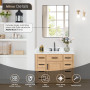 Altair Gavino 42" Single Bathroom Vanity with Grain White Engineered Stone Countertop Altair Gavino 42" Single Bathroom Vanity with Grain White Engineered Stone Countertop