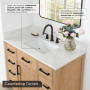 Altair Gavino 42" Single Bathroom Vanity with Grain White Engineered Stone Countertop Altair Gavino 42" Single Bathroom Vanity with Grain White Engineered Stone Countertop