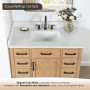 Altair Gavino 42" Single Bathroom Vanity with Grain White Engineered Stone Countertop Altair Gavino 42" Single Bathroom Vanity with Grain White Engineered Stone Countertop