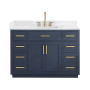 Altair Gavino 48" Single Bathroom Vanity with Grain White Composite Stone Countertop Altair Gavino 48" Single Bathroom Vanity with Grain White Composite Stone Countertop