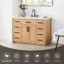 Altair Gavino 48" Single Bathroom Vanity with Grain White Composite Stone Countertop Altair Gavino 48" Single Bathroom Vanity with Grain White Composite Stone Countertop