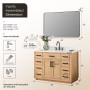 Altair Gavino 48" Single Bathroom Vanity with Grain White Composite Stone Countertop Altair Gavino 48" Single Bathroom Vanity with Grain White Composite Stone Countertop