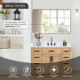 Altair Gavino 48" Single Bathroom Vanity with Grain White Composite Stone Countertop Altair Gavino 48" Single Bathroom Vanity with Grain White Composite Stone Countertop