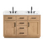Altair Gavino 54" Double Bathroom Vanity with Grain White Engineered Stone Countertop Altair Gavino 54" Double Bathroom Vanity with Grain White Engineered Stone Countertop