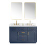 Altair Gavino 54" Double Bathroom Vanity with Grain White Engineered Stone Countertop Altair Gavino 54" Double Bathroom Vanity with Grain White Engineered Stone Countertop