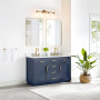 Altair Gavino 54" Double Bathroom Vanity with Grain White Engineered Stone Countertop Altair Gavino 54" Double Bathroom Vanity with Grain White Engineered Stone Countertop