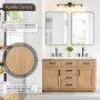 Altair Gavino 54" Double Bathroom Vanity with Grain White Engineered Stone Countertop Altair Gavino 54" Double Bathroom Vanity with Grain White Engineered Stone Countertop