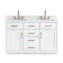 Altair Gavino 54" Double Bathroom Vanity with Grain White Engineered Stone Countertop Altair Gavino 54" Double Bathroom Vanity with Grain White Engineered Stone Countertop