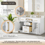 Altair Gavino 54" Double Bathroom Vanity with Grain White Engineered Stone Countertop Altair Gavino 54" Double Bathroom Vanity with Grain White Engineered Stone Countertop