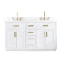 Altair Gavino 60" Double Bathroom Vanity with Grain White Composite Stone Countertop Altair Gavino 60" Double Bathroom Vanity with Grain White Composite Stone Countertop