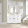 Altair Gavino 60" Double Bathroom Vanity with Grain White Composite Stone Countertop Altair Gavino 60" Double Bathroom Vanity with Grain White Composite Stone Countertop