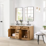 Altair Gavino 60" Double Bathroom Vanity with Grain White Composite Stone Countertop Altair Gavino 60" Double Bathroom Vanity with Grain White Composite Stone Countertop