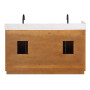 Altair Gavino 60" Double Bathroom Vanity with Grain White Composite Stone Countertop Altair Gavino 60" Double Bathroom Vanity with Grain White Composite Stone Countertop