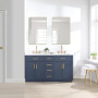 Altair Gavino 60" Double Bathroom Vanity with Grain White Composite Stone Countertop Altair Gavino 60" Double Bathroom Vanity with Grain White Composite Stone Countertop