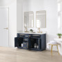 Altair Gavino 60" Double Bathroom Vanity with Grain White Composite Stone Countertop Altair Gavino 60" Double Bathroom Vanity with Grain White Composite Stone Countertop