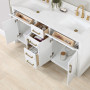 Altair Gavino 60" Double Bathroom Vanity with Grain White Composite Stone Countertop Altair Gavino 60" Double Bathroom Vanity with Grain White Composite Stone Countertop