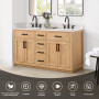 Altair Gavino 60" Double Bathroom Vanity with Grain White Composite Stone Countertop Altair Gavino 60" Double Bathroom Vanity with Grain White Composite Stone Countertop