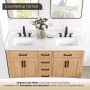Altair Gavino 60" Double Bathroom Vanity with Grain White Composite Stone Countertop Altair Gavino 60" Double Bathroom Vanity with Grain White Composite Stone Countertop