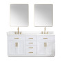 Altair Gavino 72" Double Bathroom Vanity with Grain White Composite Stone Countertop Altair Gavino 72" Double Bathroom Vanity with Grain White Composite Stone Countertop