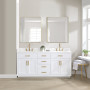 Altair Gavino 72" Double Bathroom Vanity with Grain White Composite Stone Countertop Altair Gavino 72" Double Bathroom Vanity with Grain White Composite Stone Countertop