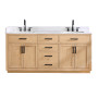 Altair Gavino 72" Double Bathroom Vanity with Grain White Composite Stone Countertop Altair Gavino 72" Double Bathroom Vanity with Grain White Composite Stone Countertop
