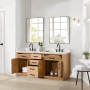 Altair Gavino 72" Double Bathroom Vanity with Grain White Composite Stone Countertop Altair Gavino 72" Double Bathroom Vanity with Grain White Composite Stone Countertop
