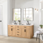 Altair Gavino 72" Double Bathroom Vanity with Grain White Composite Stone Countertop Altair Gavino 72" Double Bathroom Vanity with Grain White Composite Stone Countertop