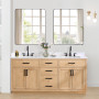 Altair Gavino 72" Double Bathroom Vanity with Grain White Composite Stone Countertop Altair Gavino 72" Double Bathroom Vanity with Grain White Composite Stone Countertop