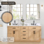 Altair Gavino 72" Double Bathroom Vanity with Grain White Composite Stone Countertop Altair Gavino 72" Double Bathroom Vanity with Grain White Composite Stone Countertop