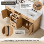 Altair Gavino 72" Double Bathroom Vanity with Grain White Composite Stone Countertop Altair Gavino 72" Double Bathroom Vanity with Grain White Composite Stone Countertop