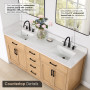 Altair Gavino 72" Double Bathroom Vanity with Grain White Composite Stone Countertop Altair Gavino 72" Double Bathroom Vanity with Grain White Composite Stone Countertop