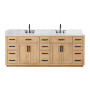 Altair Gavino 84" Double Bathroom Vanity with Grain White Engineered Stone Countertop Altair Gavino 84" Double Bathroom Vanity with Grain White Engineered Stone Countertop
