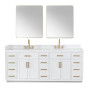 Altair Gavino 84" Double Bathroom Vanity with Grain White Engineered Stone Countertop Altair Gavino 84" Double Bathroom Vanity with Grain White Engineered Stone Countertop