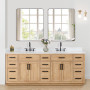 Altair Gavino 84" Double Bathroom Vanity with Grain White Engineered Stone Countertop Altair Gavino 84" Double Bathroom Vanity with Grain White Engineered Stone Countertop