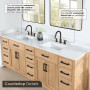 Altair Gavino 84" Double Bathroom Vanity with Grain White Engineered Stone Countertop Altair Gavino 84" Double Bathroom Vanity with Grain White Engineered Stone Countertop