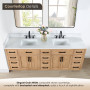 Altair Gavino 84" Double Bathroom Vanity with Grain White Engineered Stone Countertop Altair Gavino 84" Double Bathroom Vanity with Grain White Engineered Stone Countertop