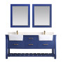 Altair Georgia 72" Double Bathroom Vanity Set with White Farmhouse Basins Altair Georgia 72" Double Bathroom Vanity Set with White Farmhouse Basins