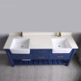 Altair Georgia 72" Double Bathroom Vanity Set with White Farmhouse Basins Altair Georgia 72" Double Bathroom Vanity Set with White Farmhouse Basins