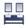 Altair Georgia 72" Double Bathroom Vanity Set with White Farmhouse Basins Altair Georgia 72" Double Bathroom Vanity Set with White Farmhouse Basins