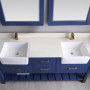 Altair Georgia 72" Double Bathroom Vanity Set with White Farmhouse Basins Altair Georgia 72" Double Bathroom Vanity Set with White Farmhouse Basins
