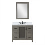 Altair Hadiya 42" Single Bathroom Vanity Set with Aosta White Composite Stone Countertop