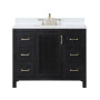 Altair Hadiya 42" Single Bathroom Vanity Set with Aosta White Composite Stone Countertop