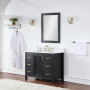Altair Hadiya 42" Single Bathroom Vanity Set with Aosta White Composite Stone Countertop