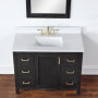 Altair Hadiya 42" Single Bathroom Vanity Set with Aosta White Composite Stone Countertop