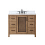 Altair Hadiya 42" Single Bathroom Vanity Set with Aosta White Composite Stone Countertop